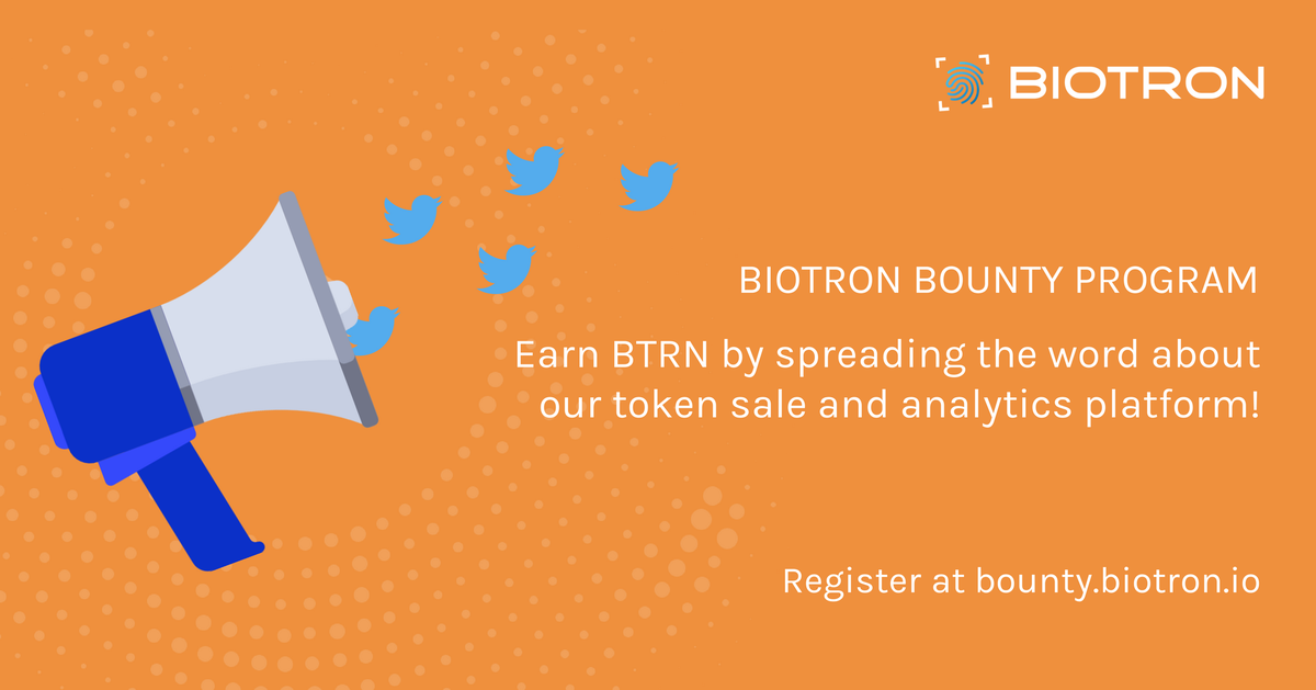 biotron_io's tweet photo. Our #bountyprogram is now LIVE! Earn $BTRN by helping spread the word on #twitter about our product, #tokensale & #ITE. #ICO #DEX #blockchain #cryptocurrency #token #bigdata #analytics #bounty #bountycampaign
https://t.co/dSuT8dLOBe https://t.co/XPlGgiD463