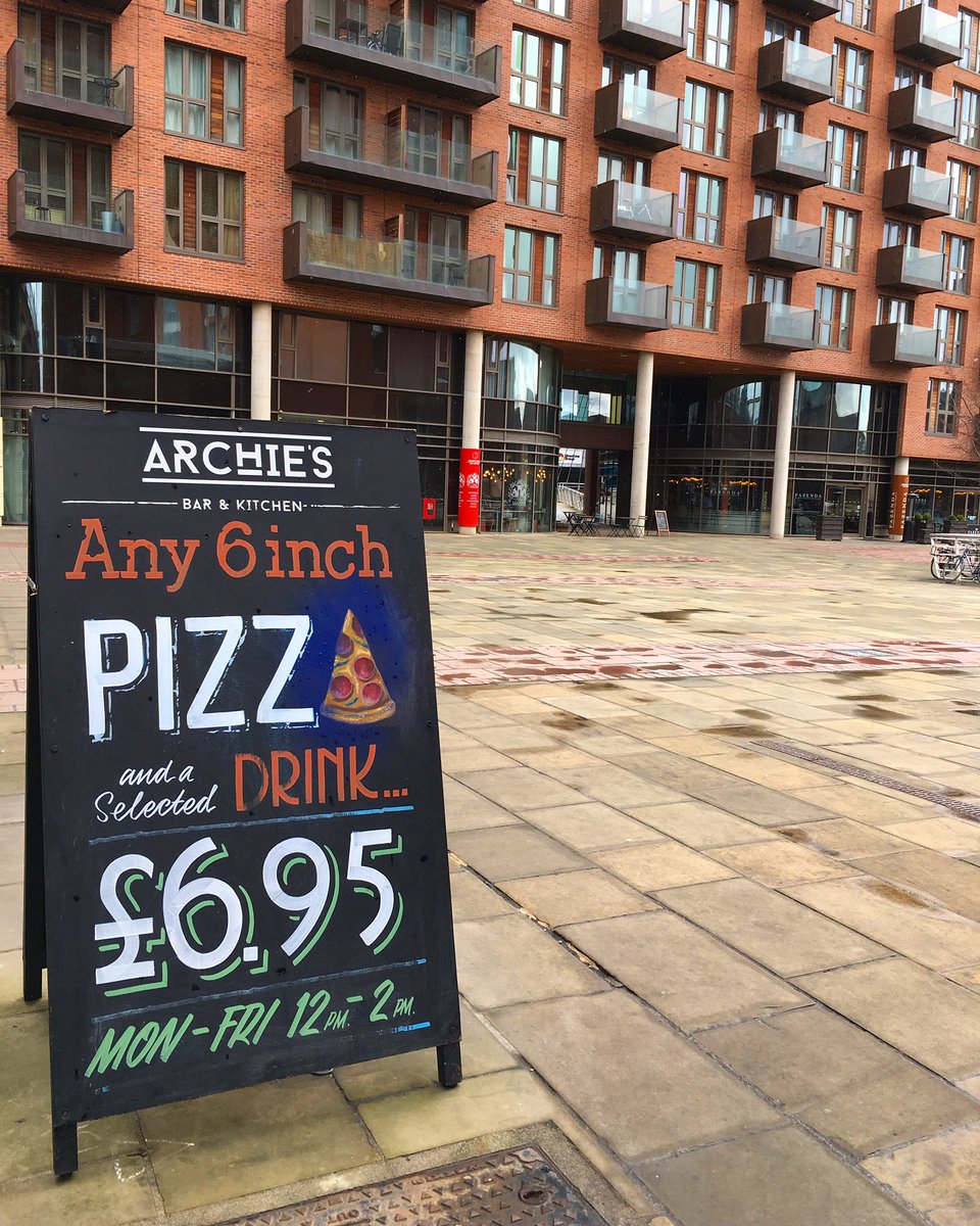 We have loads of great deals happening around Leeds today including a pizza &amp; pint for £6.95 <a href="/ArchiesLeeds/">Archie's Bar & Kitchen</a>!

indeals.co.uk/deals/leeds/ar…