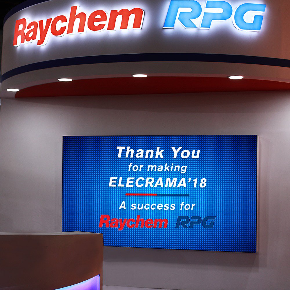 RaychemRPGTrafo's tweet photo. The whole team of Raychem RPG thanks you all for the immense love and support you've provided us through the course of #Elecrama2018 https://t.co/fXzoPiNUSg