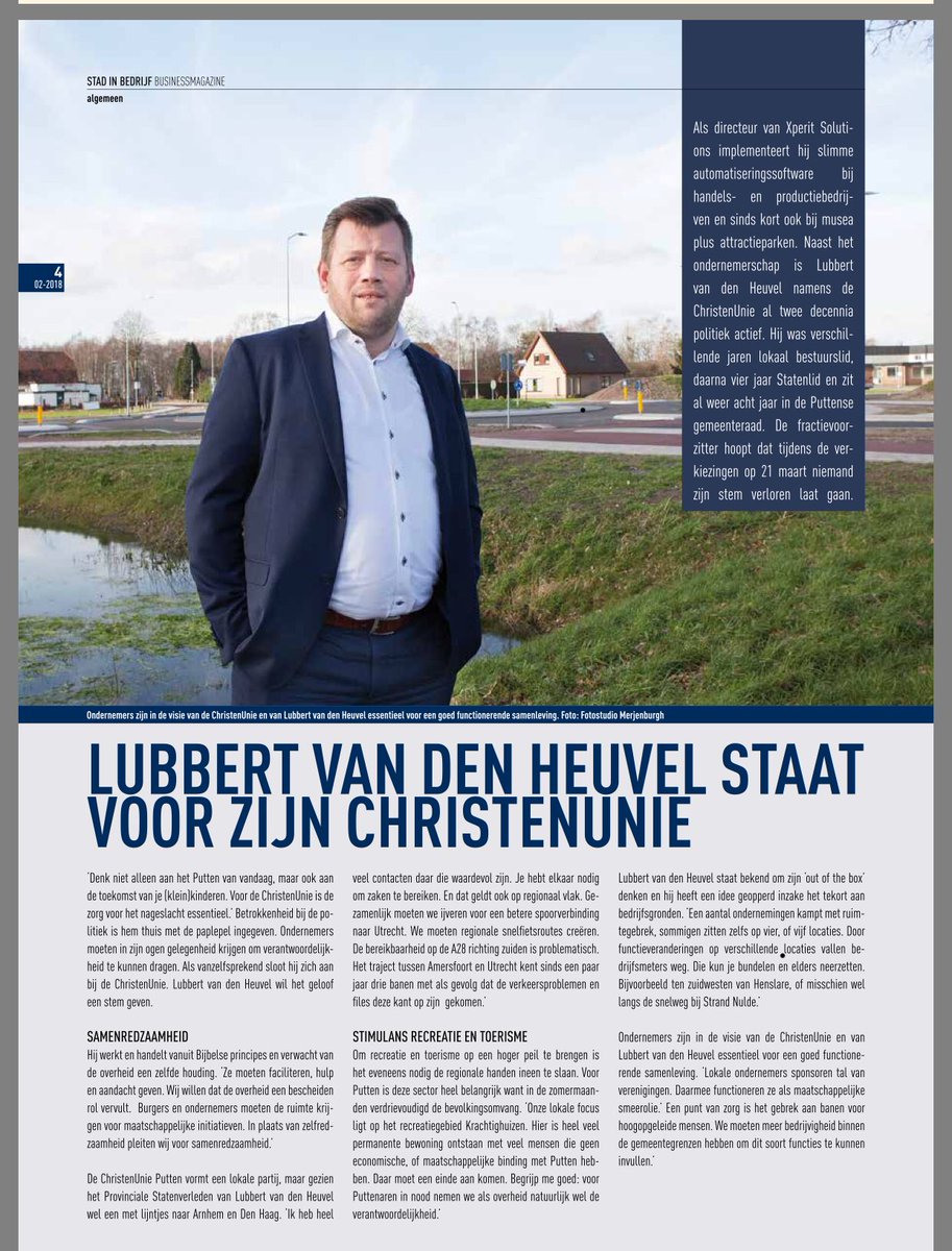 Mooi artikel in Stad in Bedrijf, editie februari/maart