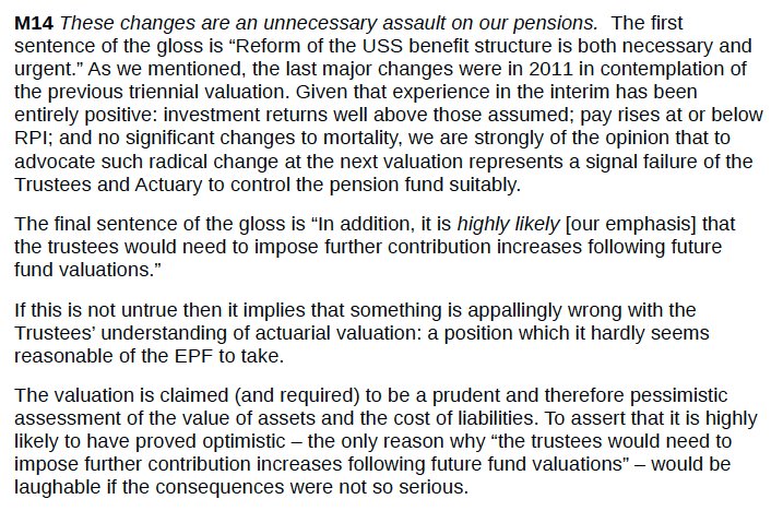 Section on M14 from the letter linked to in the tweet