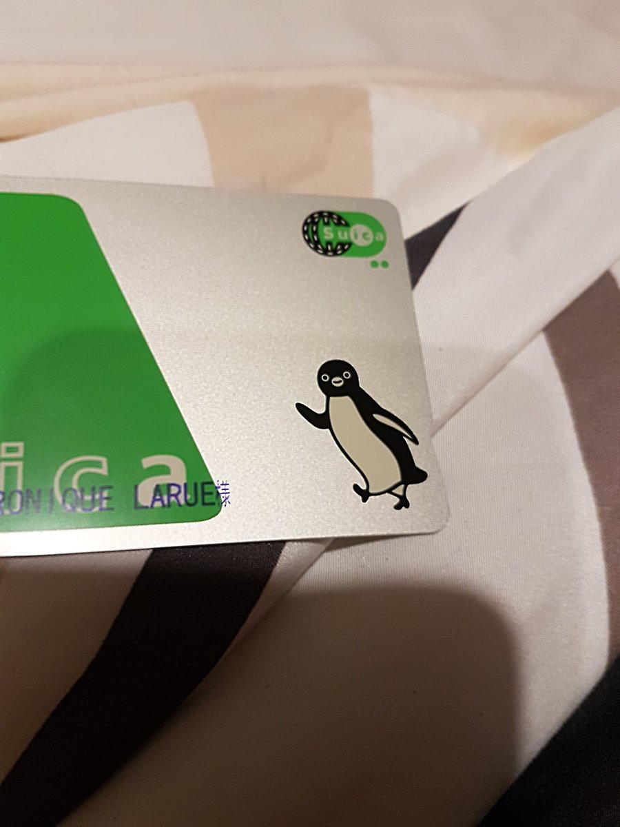 AeroViro's tweet photo. The best part about the suica card is this fella. 
Thank you penguin shaped friend  for letting me travel Japan https://t.co/U5a1cDKN9L