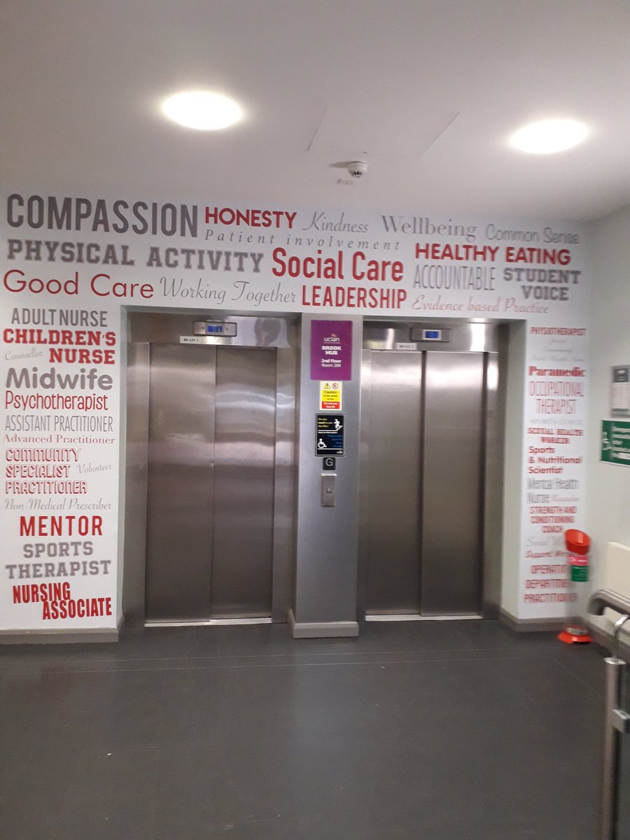CunninghamAndy1's tweet photo. New signage for Brook building highlighting the breadth of health professionals in the Faulty of Health and Wellbeing
@UCLanHealth @UCLanSport @UCLanResearch @UCLanRehabSci @SportWB_UCLan @UCLanNurses https://t.co/gigoJCUzKe
