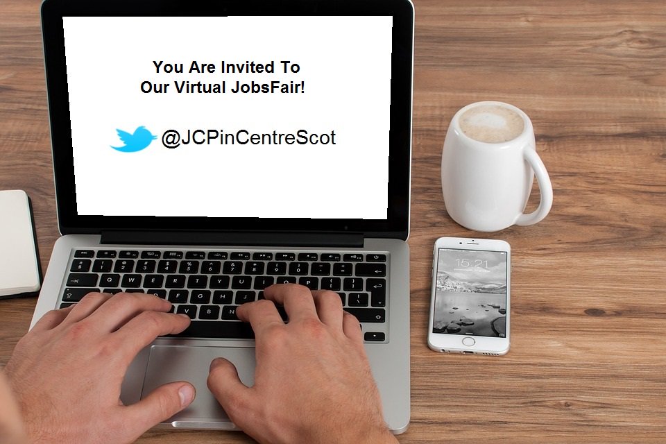 JCPinScotland's tweet photo. * TODAY * Join our Virtual Jobsfair @JCPinCentreScot this morning from 10.00 to 10.30 am. You'll find lots of jobs from in and around Glasgow and Lanarkshire areas. Join us at 10.00! #GlasgowJobs #LanarkshireJobs https://t.co/b4ZN7DbzWb