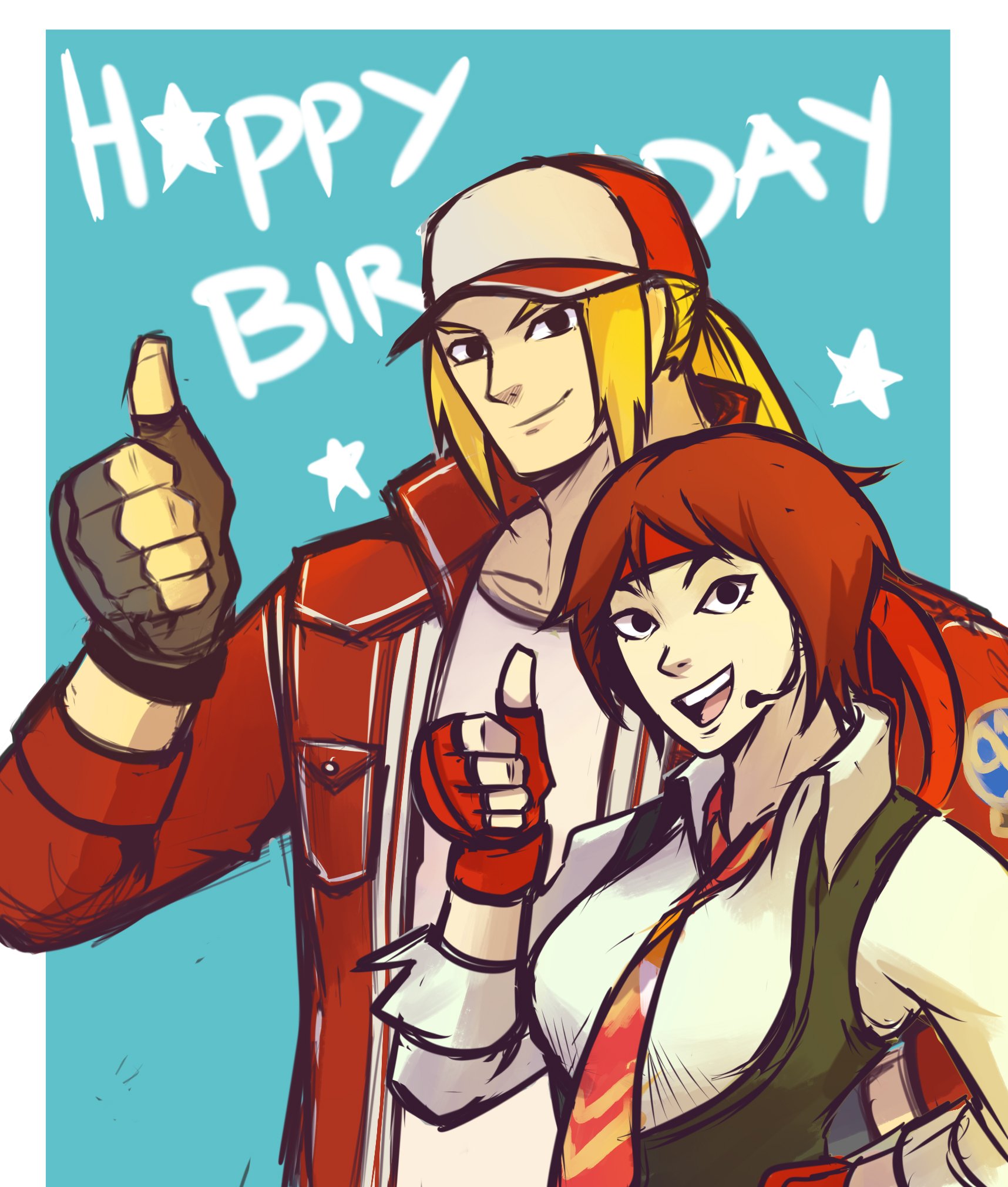 Missed it by a day (again)
Happy Birthday to Terry Bogard and Sakura Kasugano 