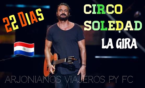 ViajerosArjona's tweet photo. @Ricardo_Arjona tanto soñarte y extrañarte sin tenerte 🎶🎵
tanto inventarte  🎵🎶
A 22 días de tener en Paraguay 🇵🇾🇵🇾 
@INFOMUNDOARJONA
@MetamorfosisMed
#CircoSoledadEnPy 🎪 #Asunción #07Abril #JockeyClubPyo 
#ArjonianosViajerosPyFC https://t.co/xpRYeJiQuE