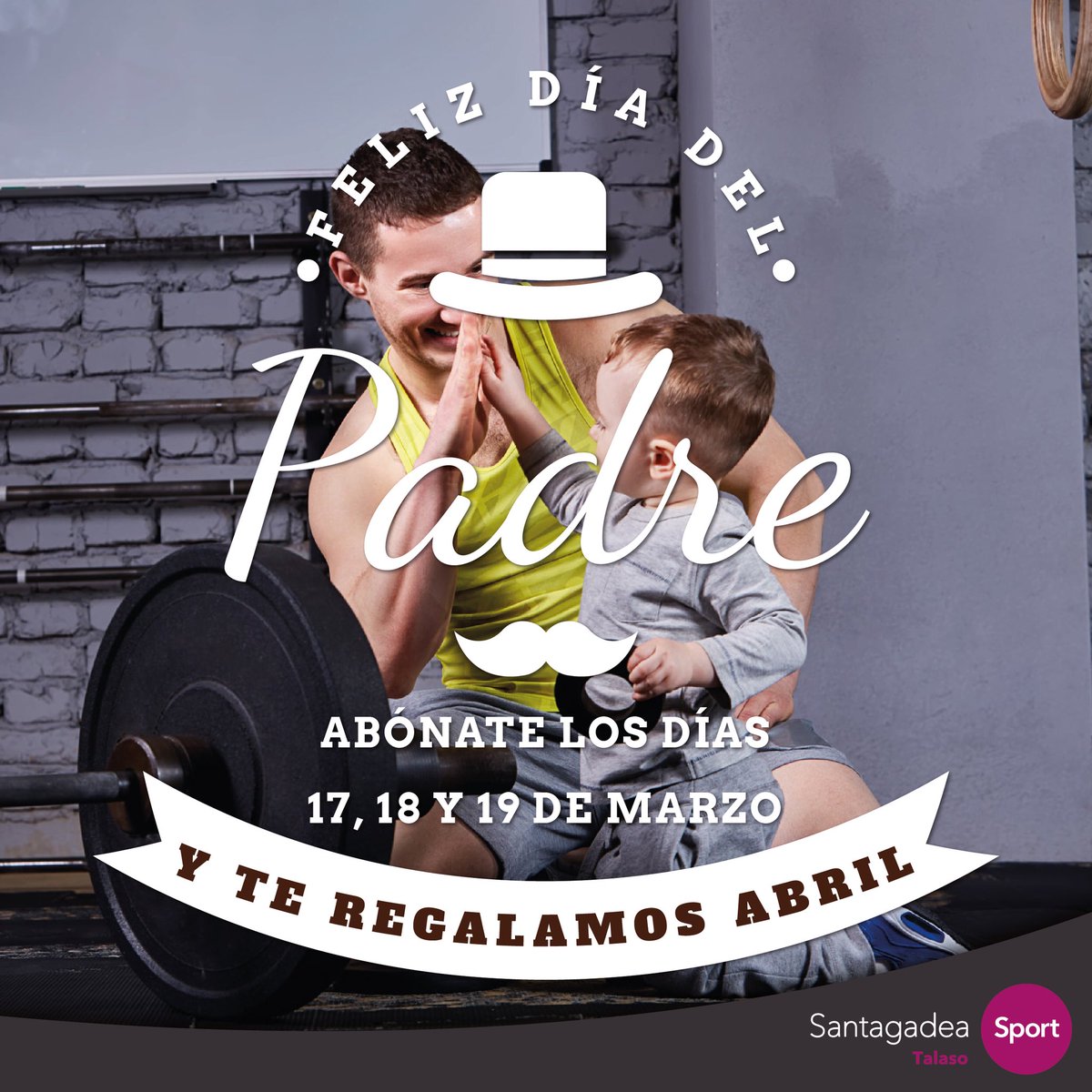 En Santagadea Sport Talaso celebramos el Día del Padre🧔!!!

Solo los días 16, 17, 18 y 19 de Marzo!!! 
Abónate y te ragalamos el més de Abril

Solo tienes 96 horas.⏰⏰⏰
¡¡¡No pierdas esta oportunidad!!!