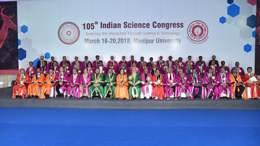drharshvardhan's tweet image. #ISC2018 –Each and every custom and ritual of Hinduism is steeped in science; every modern Indian achievement is a continuation of our ancient scientific achievement. Even Stephen Hawking said, our Vedas might have a theory superior to Einstein’s law E=MC2. @moefcc @IndiaDST