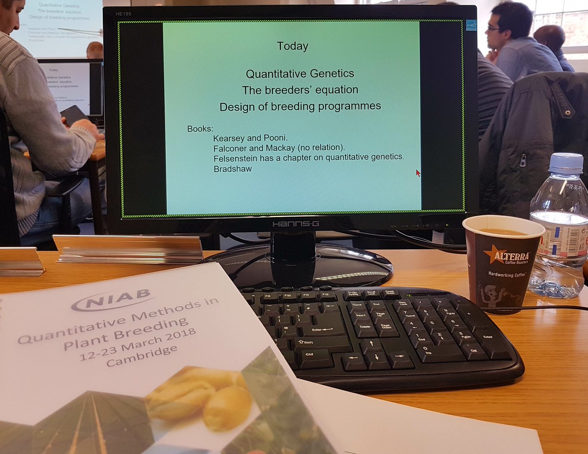 LindaKaergaardN's tweet photo. Last day of the first week of the Quantitative Methods in Plant Breeding course @NIABTAG. @IanJMackay is lecturing on
#quantitativegenetics #breedersequation #designofbreedingprogrammes
This will be of good use in my work @PlantBreedFarm
#Plantbreeding
#embracingnature https://t.co/adUsdLbQAe
