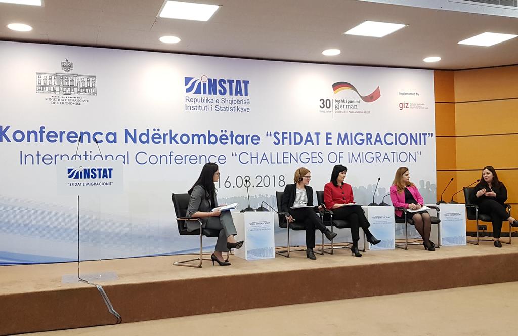 FlorencQosja's tweet photo. Talking about challenges of immigration in #Tirana
@giz_gmbh supported international conference on Migration. @BMZ_Bund financed programs PME/@DimakAlbania and ProSEED addressing the audience on creating start chances for #returnees in #Albania. https://t.co/IBtizzkivw