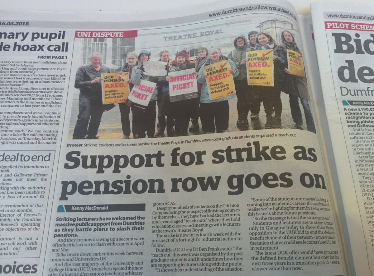 UCU Dumfries (@ucudumfries) on Twitter photo great coverage of yesterday’s Teach Out in <a href="/DGStandard/">Dumfries Standard</a> - thanks to reporter Kenny MacDonald 👍 great coverage of yesterday’s Teach Out in <a href="/DGStandard/">Dumfries Standard</a> - thanks to reporter Kenny MacDonald 👍