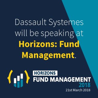 Meet us at Horizons: Fund Management 2018, the UK’s leading #fund and #investment management event. London, March 21st. Hear the latest developments &amp; formulate your strategy for future success. #fundmanagement #finance #investmentstrategy #Brexit 3ds.one/wzJNdz