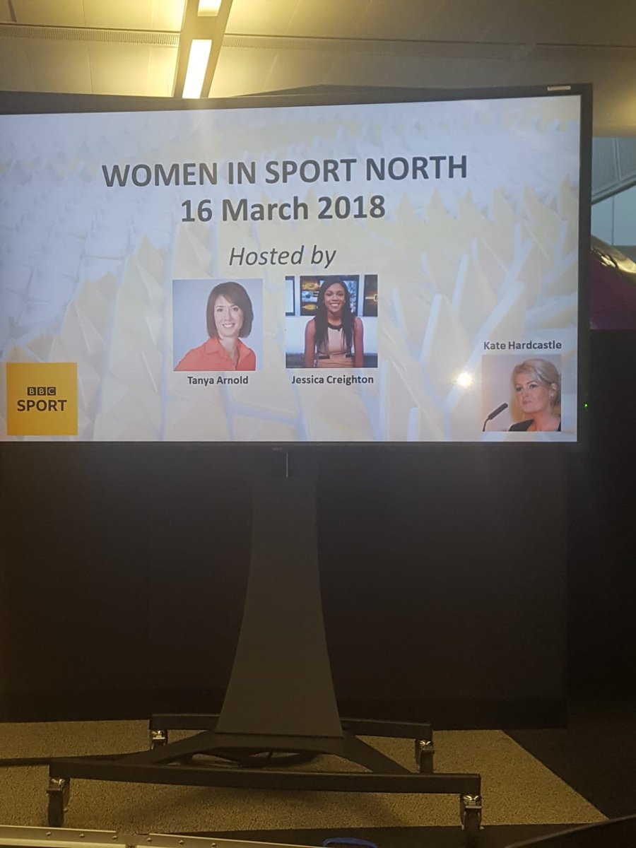 LeedsGirlsCan's tweet photo. Today we’re state @Womeninsport_uk conference at BBC QuaySide in Manchester hosted by @tanyaarnold who also hosted the @SportLeeds Awards earlier this week... hope she doesn’t think we’re stalking her! Looking forward to another inspiring day. #WISCNorth https://t.co/DBO4F9ldQo