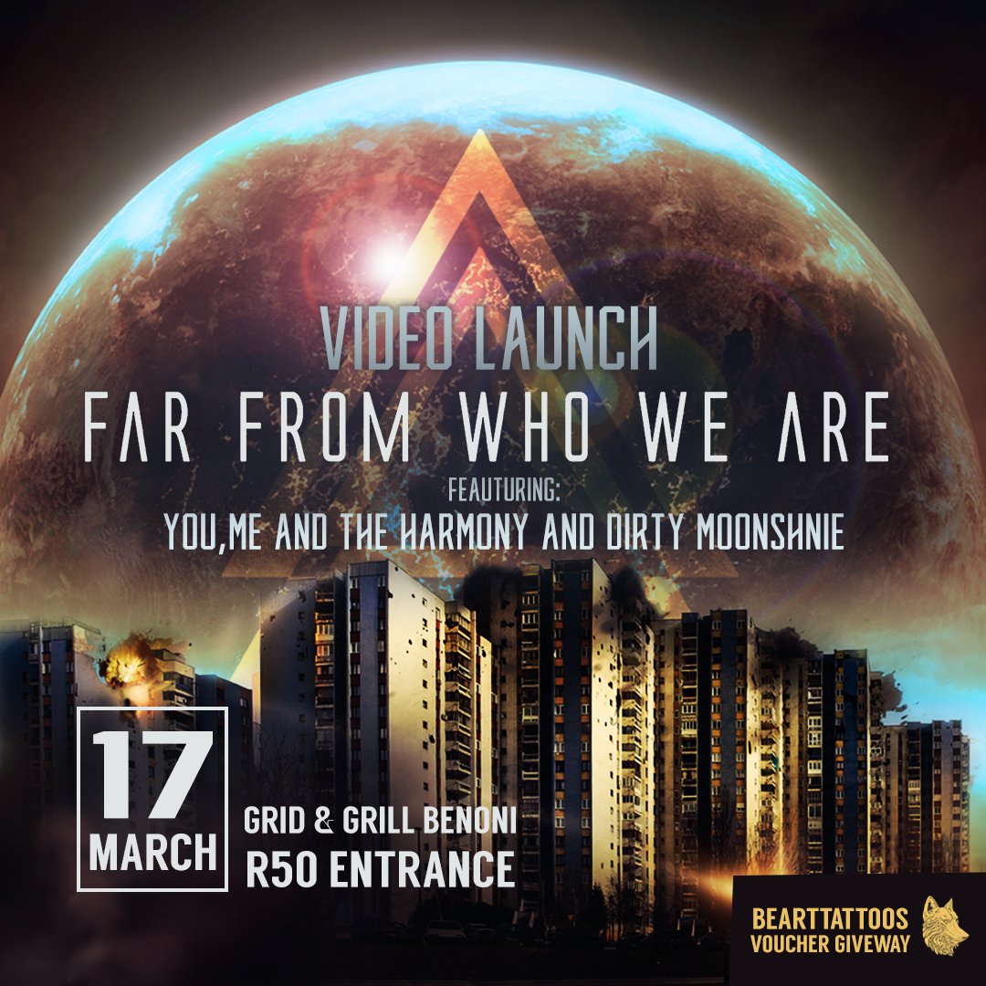 Dirty Moonshine (@dirtymoonshine) on Twitter photo It's the weekend and its PARTY time with our buddies <a href="/farfromwhoweare/">Far From Who We Are</a> and <a href="/ymathofficial/">You,MeAndTheHarmony</a> at Grid & Grill in Benoni this weekend! Must excite yes! It's the weekend and its PARTY time with our buddies <a href="/farfromwhoweare/">Far From Who We Are</a> and <a href="/ymathofficial/">You,MeAndTheHarmony</a> at Grid & Grill in Benoni this weekend! Must excite yes!
