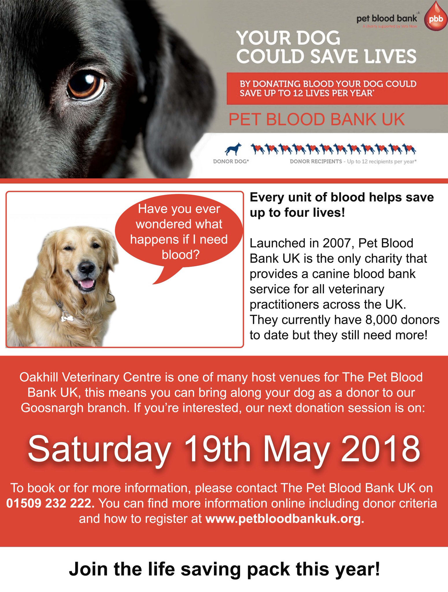 Oakhill Vets On Twitter Our Next Pet Blood Bank Session Will Be