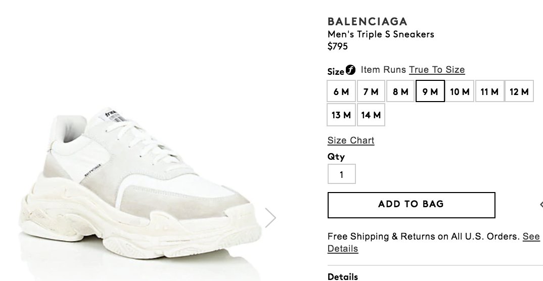 balenciaga shipping to canada