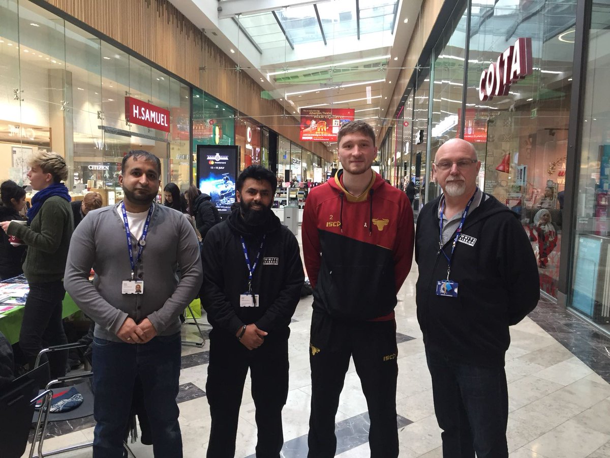 Ethen Ryan from <a href="/BradfordBullsRL/">Bradford Bulls</a>  <a href="/EthanRyan96/">Ethan Ryan</a> taking the <a href="/WhiteRibbon_UK/">White Ribbon UK</a> pledge and wanting to become an ambassador. At the #CSEAwarenessDayBradford2018 <a href="/TheBroadwayBrad/">TheBroadwayBradford</a>
@SaferStrongerBD @BarryCusack <a href="/ikramofficial/">Dr Ikram Butt</a> <a href="/markwaite1/">mark waite</a> <a href="/alice_1937/">Alice_1937</a> <a href="/bradfordmdc/">Bradford Council</a> <a href="/_socialdrone/">Asha Iqbal</a> <a href="/Syco_babble/">A Little Bit Wonky</a>