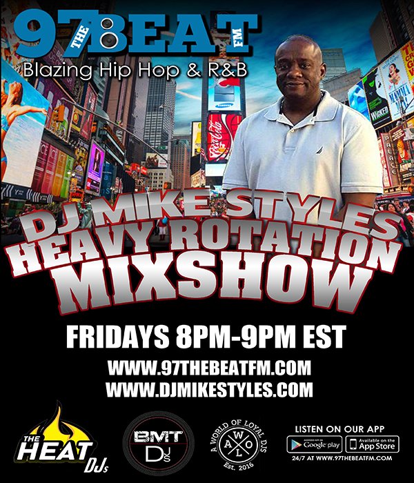 djmikestyles's tweet image. Tune in tonight at 8pm EST for my Heavy Rotation Mixshow on 97thebeatfm  #djmikestyles @THE_AWOL_DJS @theheatdjs100 #bmtdjs

97thebeatfm.com

tunein.com/radio/97thebea…