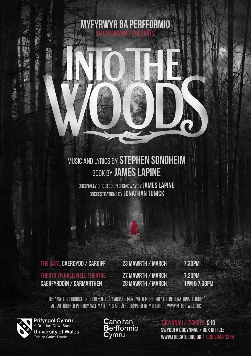 welshsession's tweet photo. One week today we'll be involved in the the first performance of @CBCymru's production of Stephen Sondheim's Into the Woods at @thegatearts in Cardiff. https://t.co/qTGUgi2Jwf