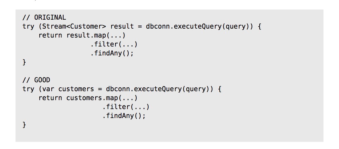 java's tweet image. Style Guidelines for Local Variable Type Inference in Java - @stuartmarks

#Java #Java10 

openjdk.java.net/projects/amber…