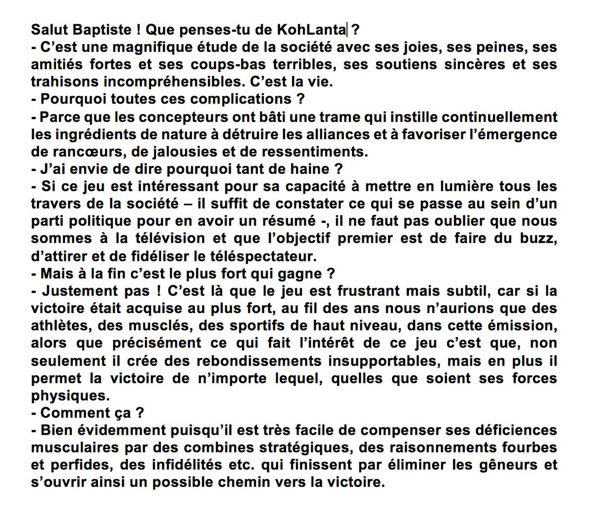 Centdoute's tweet photo. Ce soir  #KohLanta https://t.co/NplOBK1G8m