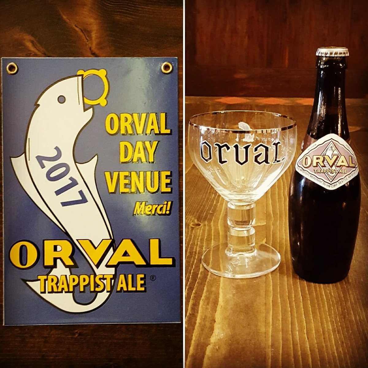 As an official venue for Orval Day 2018 (Saturday 3/24), we have a limited number of bottles that come with the original logo glass to keep!

#orvalday2018 #BelgianBeer #KeeptheGlassAs