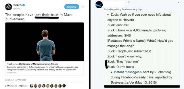 MarxistRealism's tweet image. Lol @ people saying "Facebook lived long enough to become the villain."

Facebook has ALWAYS been the villain. It's a data mining tool for marketers and other psychological manipulators. Do you think it's worth billions of dollars because investors want to see your vacation pics?