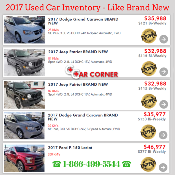 carcornerEDM's tweet image. 2017 #UsedCarInventory #UsedCars #Edmonton #UsedCarsEdmonton #YegCars #BRANDNEW
✔ 2017 #Ram1500 #DodgeRam1500
✔ 2017 #DodgeGrand #GrandCaravan
✔ 2017 #JeepPatriot
✔ 2017 #FordF150 #F150Lariat
✔ 2017 #HyundaiTucson #LOADEDAWD
#CarCorner #CarCornerEdmonton ☎ 1-866-499-5544 ☎