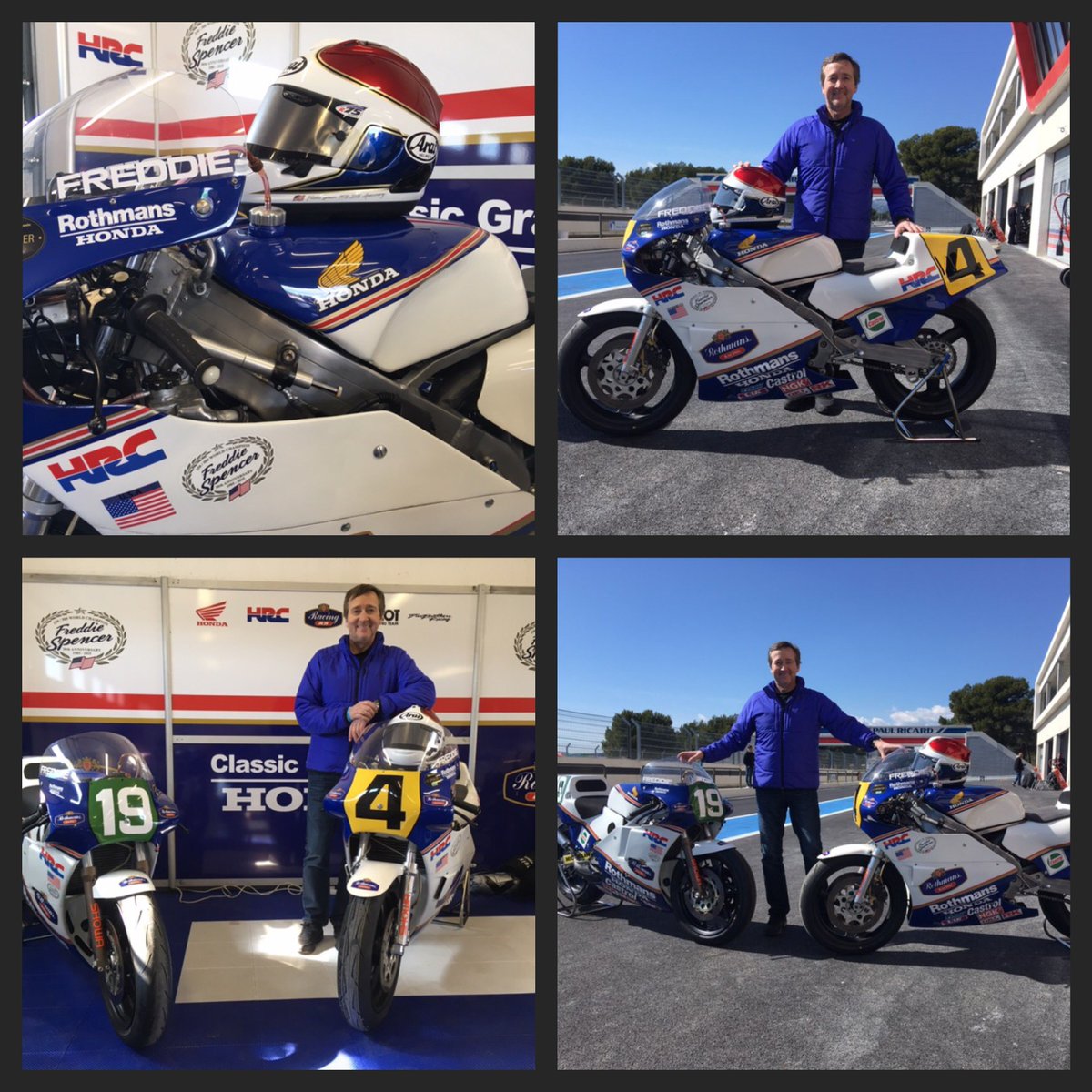 Freddiespencer's tweet image. Beautiful first day #sundayrideclassic  🏍💨#arai #alpinestars #honda