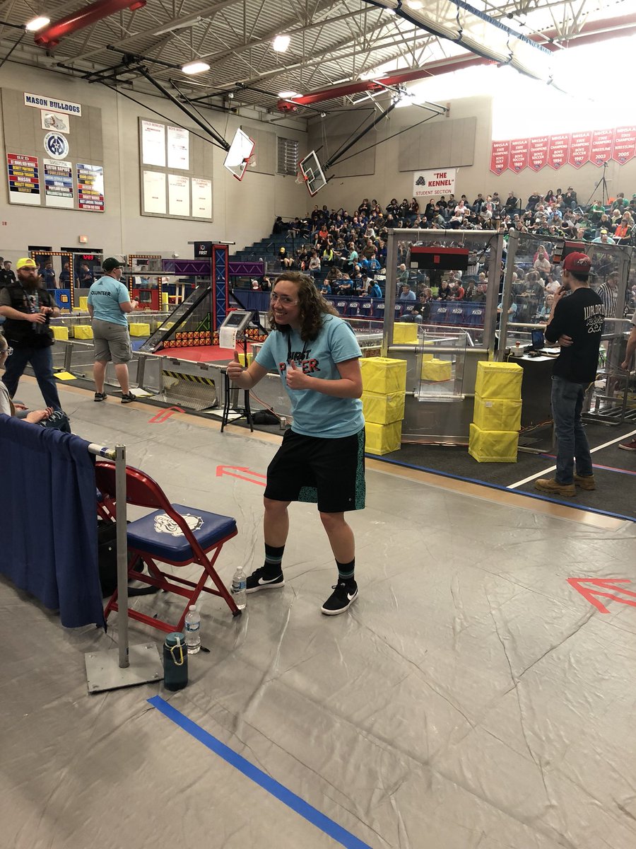 We love our <a href="/FRC5150/">Hybrid Hornets</a> alumni including <a href="/lnofs_/">lindsAy</a> so much! Thank you for volunteering!💙💛 #PowerUp #firstinspires