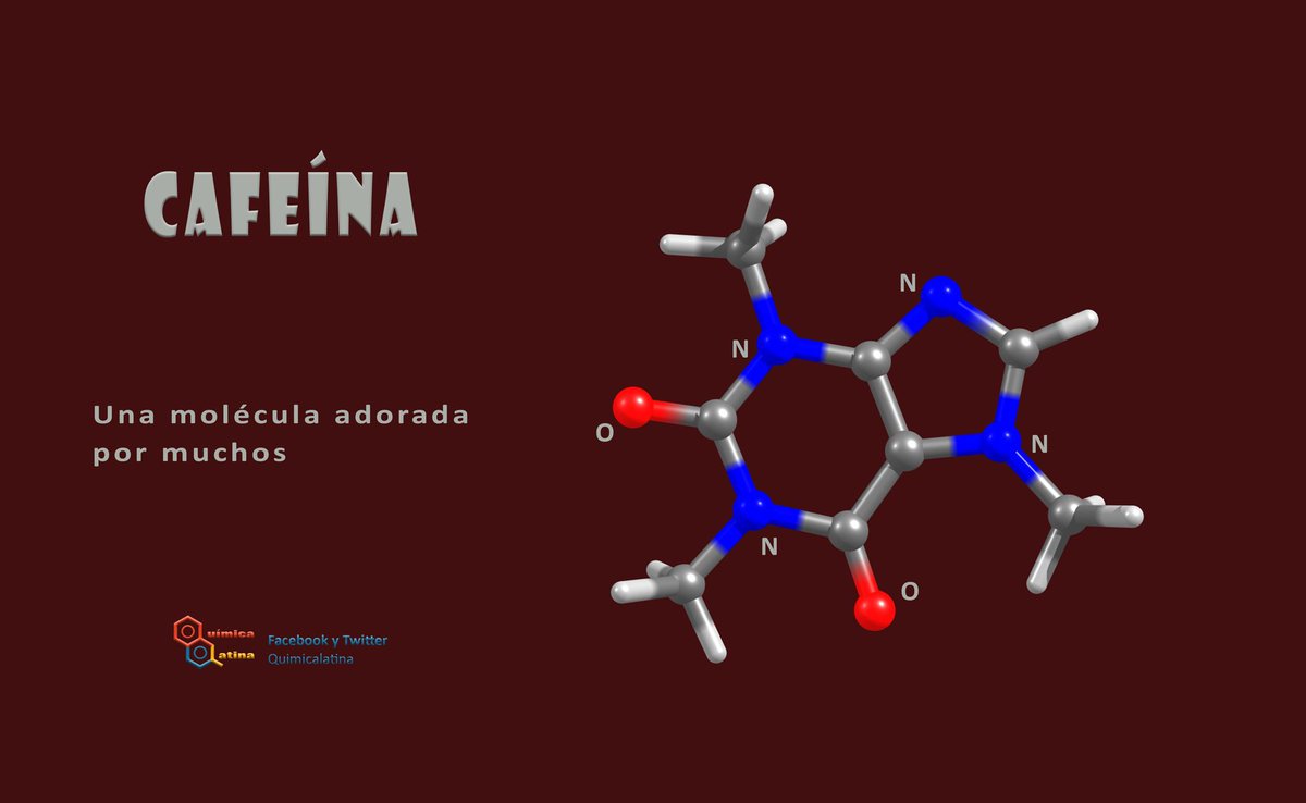 La molécula de la cafeína.