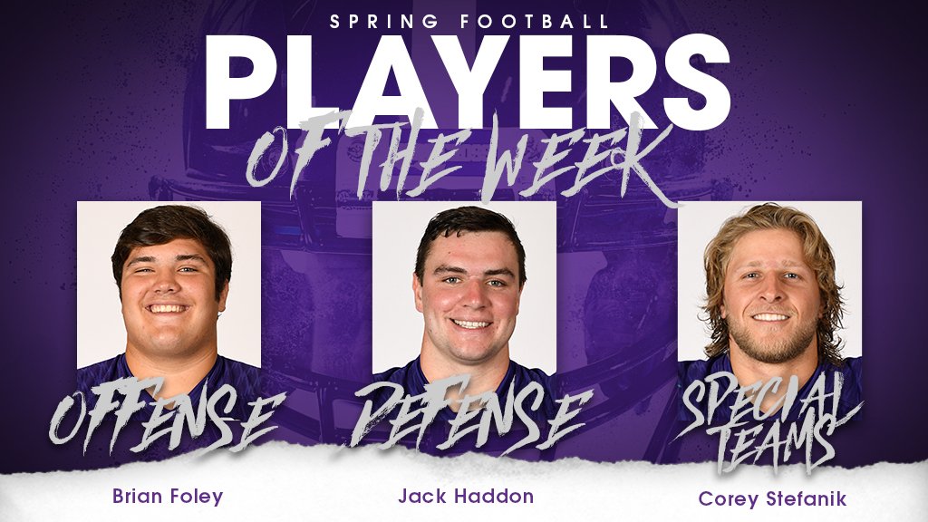HCrossFB's tweet photo. Here are our Players of the Week from the second week of spring practice!
Offense: Brian Foley
Defense: Jack Haddon
Special Teams: Corey Stefanik
#WeWill https://t.co/sdOxNW5tXH