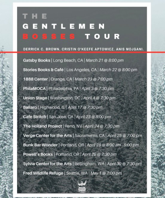 Hitting the road with Cristin O'Keefe Aptowicz and Anis Mojgani! For more info, go to brownpoetry.com.
#gentlemenbossestour #poetry #liveshows #writebloody