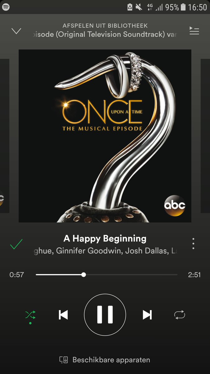 _estherlena's tweet photo. On the moment I saw the tweet from @emiliederavin about her last day on the set of #OUAT I have this song on. So it's a sign, #OnceUponATime stays forever in our heart, actors and fans 💪🏼💚💛
#AHappyBeginning https://t.co/643XCKdwFW