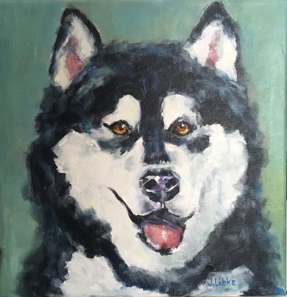 JoanneLibke's tweet image. #colour_collective #lawngreen #yegarts # Malamute #petportrait #acrylicpainting
Very handsome Winterchill boy!  ❤️🐾Cruz’er!
Prominent sire of the breed!
10x10 acrylic on canvas