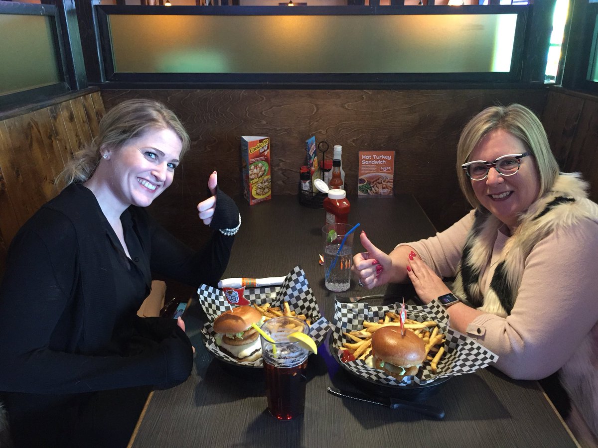 Skye and Rhonda won these burgers from a hot hand in a dice game behind <a href="/JungleJimsHFX/">Jungle Jim's Halifax</a>. Way to hustle Skye and Rhonda! #HFXBurgerWeek