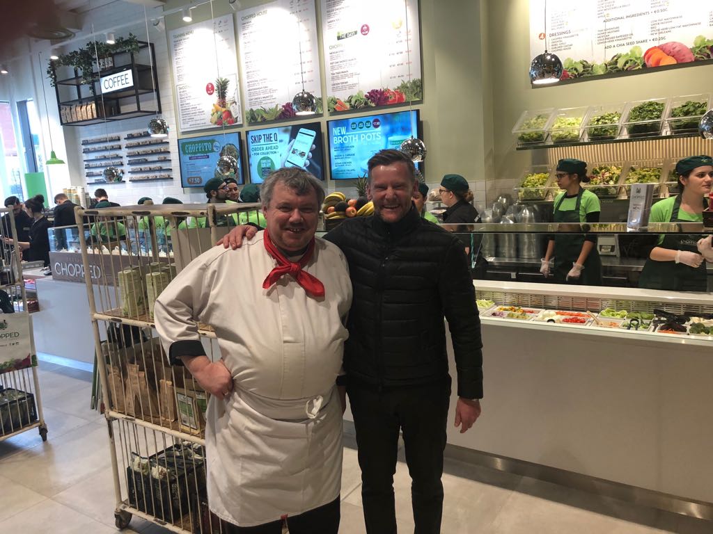 MarketButchers's tweet photo. We are delighted to Announce we will be supplying the New Chopped healthy eating restaurant in Smithfield Dublin 1. Pictured is Michael of The Market Butchers and M&amp;K Meats with executive chef of Chopped Rory Morahan. https://t.co/lw3qFNlJ1t