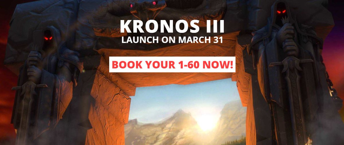 MMOGameServices's tweet photo. KRONOS III
LAUNCH ON MARCH 31
BOOK YOUR 1-60 NOW!
https://t.co/oVEXTA1Kmf
#lightshope #classicwow #elysiumwow #nighthaven #vanillawow #legacyservers #lightbringer #warmane #kronoswow #twinstar #azeroth #kronos3 #horde #alliance #blizzard #battlenet #outland #blizzcon https://t.co/fT1wgKzoHw