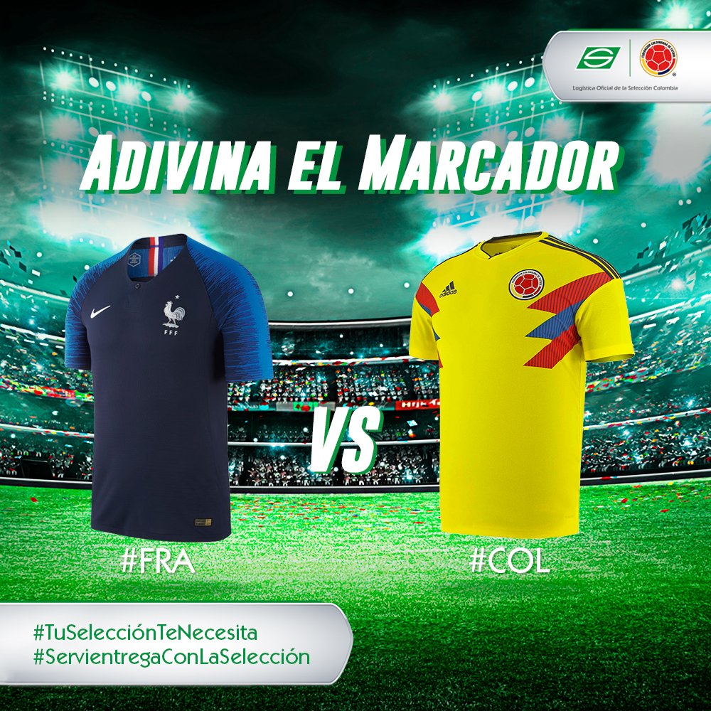 Servientrega_ms's tweet photo. 🎉⚽¿Quién de ustedes adivinará el marcador? ¡Dinos tu pronóstico! #ServientregaConLaSelección #TuSelecciónTeNecesita #COLvsFRA
🎉⚽ https://t.co/JnSR1xGu0i
