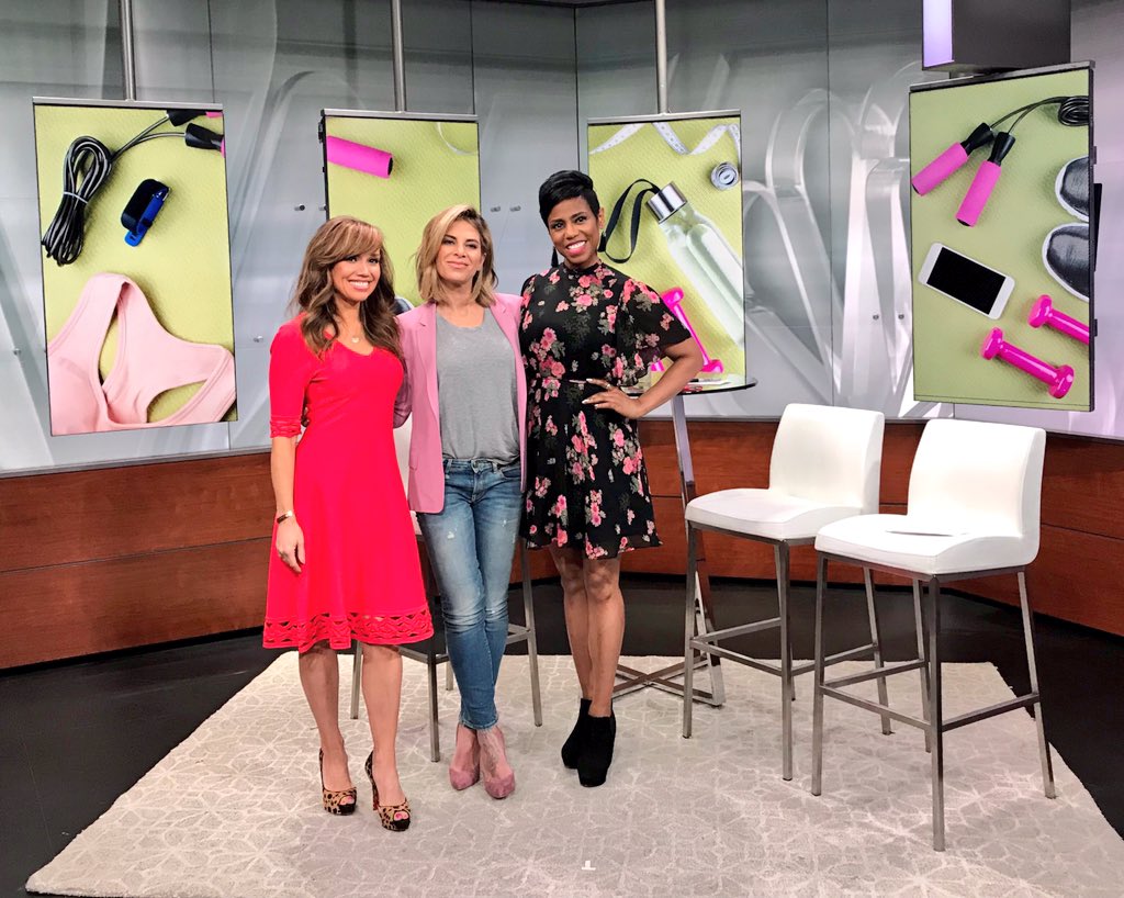 Triple7PR's tweet photo. #BTS at @newyorklivetv this morning with #T7client @JillianMichaels, @sara_gore and @jacquereid #FitnessFriday https://t.co/zId08edwuK