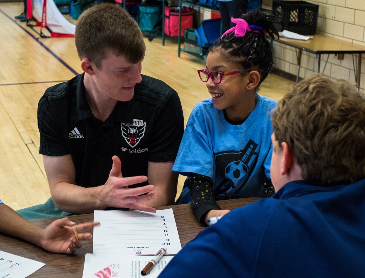 DCU_CR's tweet photo. Practice ☑️
Meetings ☑️
@DCSCORES visit ☑️
#DCUGivesBack with @StevenBirnbaum, @ChrisDurkin0 and Chris Odoi-Atsem.
📸>> https://t.co/5spTPkEzWr https://t.co/6G0BSrGBOW