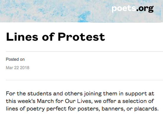 And here is my song of the living
who must sing against the dying

—June Jordan
#MarchforOurLives
poets.org/poetsorg/stanz…