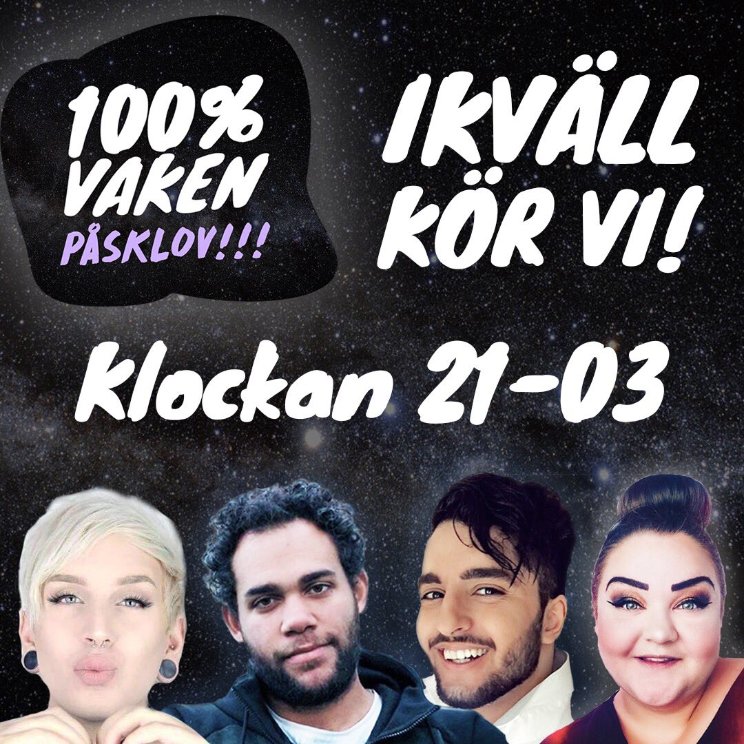 🍭snart snart snart <a href="/Fellsis/">Felicia Bergström</a> @kaptenriley <a href="/jimmie_star/">Jimmie Star</a> <a href="/filipdikmen96/">Filip Dikmen</a> #100procentvaken