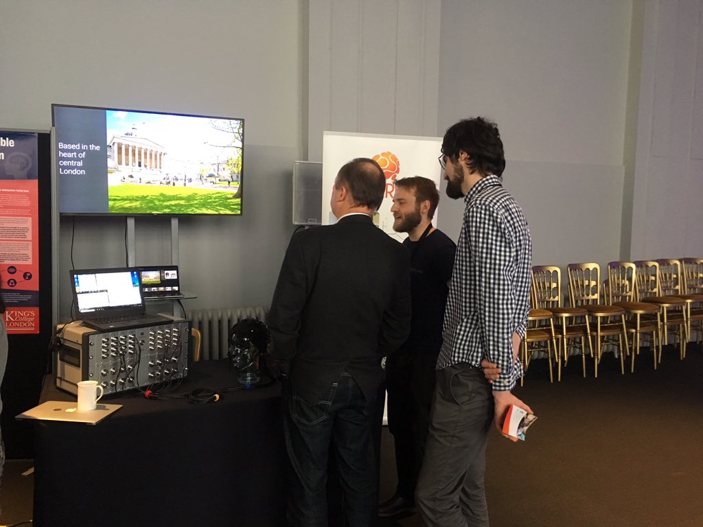 gowerlabs's tweet photo. Great afternoon exploring the exciting range of projects at #HBPExhibit and introducing #fNIRS to researchers of all backgrounds https://t.co/9QuuZOrR5B