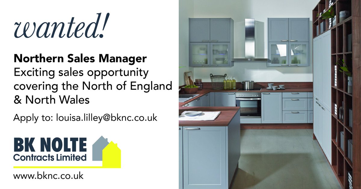 GroupBK_HQ's tweet photo. @Bknolte are looking for a Northern Sales Manager with established connections in the contract kitchen market #BKNolteContracts #Recruiting #SalesJob https://t.co/KY8Erp1vay