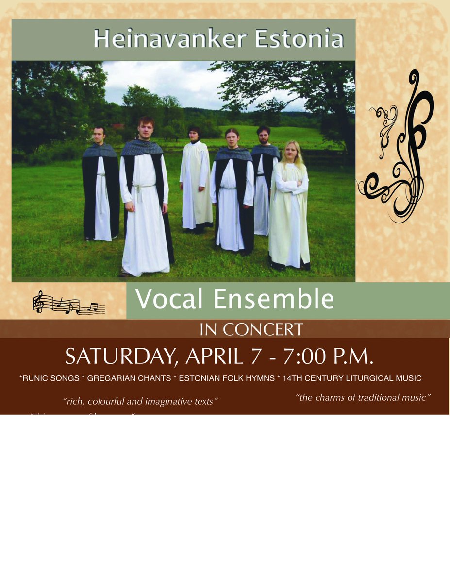 peterwmayer's tweet photo. @CityofAnnapolis The capital city of Estonia, Tallinn, is a sister city to Annapolis. These wonderful Estonian singers will bring their culture to @SMCAnnapolis on Saturday, April 7! #Annapolis https://t.co/Z0IguXqxfM