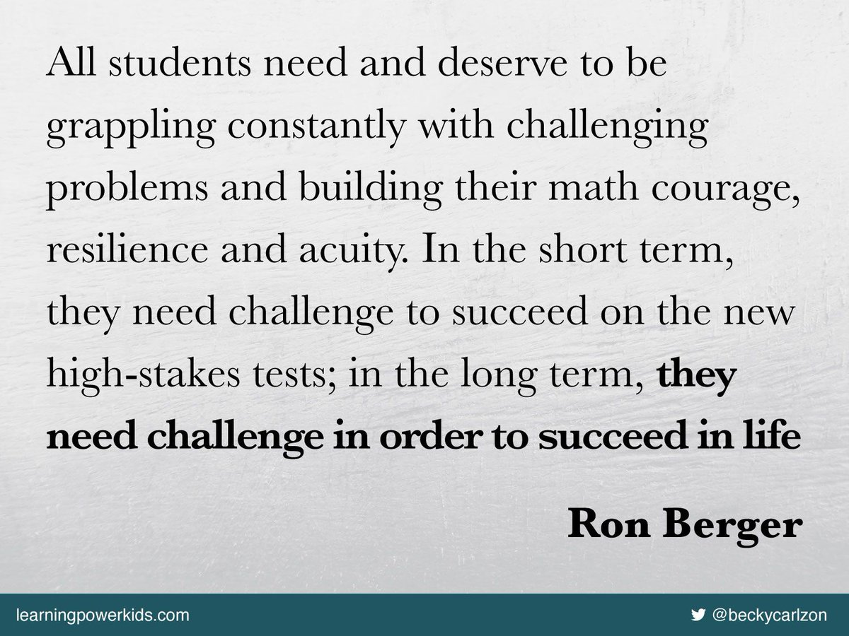 beckycarlzon's tweet image. Ron Berger on the value of challenge in learning. As one child I taught said, &quot;Learning&apos;s only fun when it&apos;s tricky!&quot;
#learningpowerapproach #challenginglearning