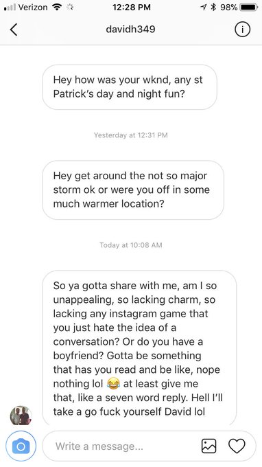 Idn David... maybe you should have taken the hint when I didn&rsquo;t reply to your first 15 messages https://t<a href="/tag/mac"class="tags"><span>#mac</span></a>