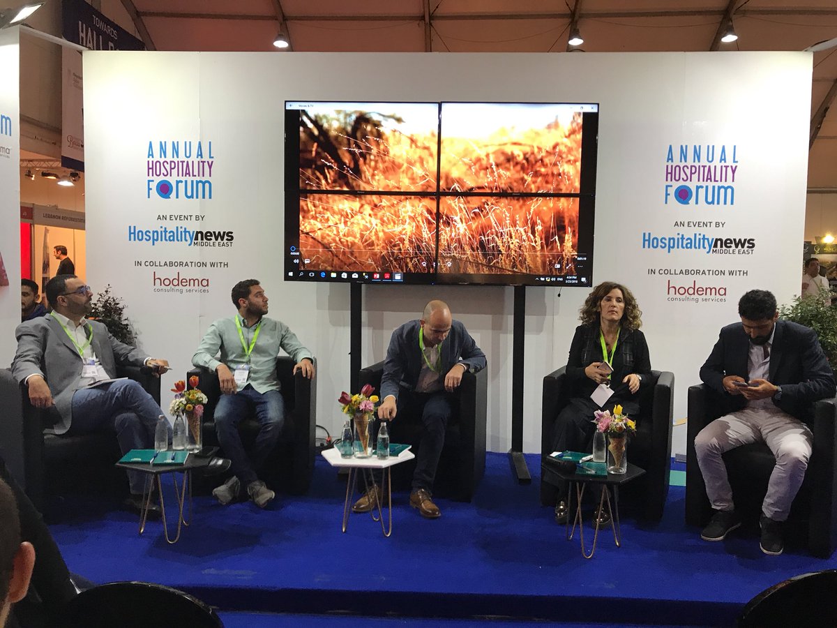 Starting now @HorecaLebanon panel discussion on trends and innovations in the #Agrifood industry with Jamil Corbani @GSbeirut Rani Azzi @ChateauKefraya Lucien Kazzi #teknologix Nadine el Khoury Kadi @RobinsonAgri moderated by @RBoujawdeh @berytech