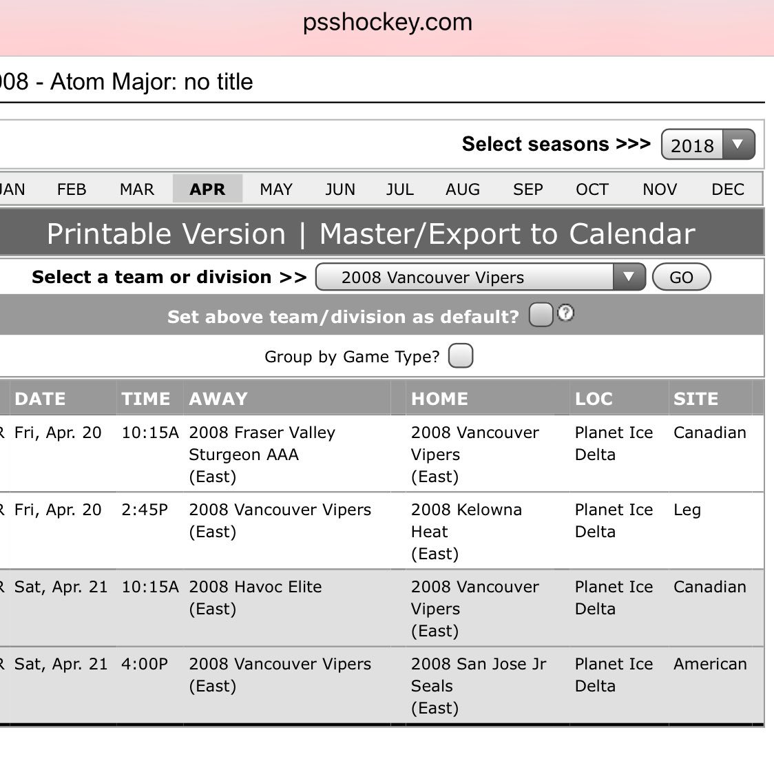 eldhockey's tweet photo. @vipers_van 2008 group ready for battle in @psstourney this spring #springon https://t.co/1G98AYZHNB